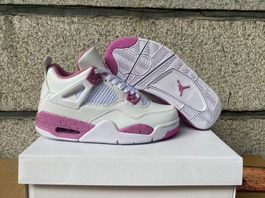 Air Jordan 4 Oreo Men's Women's Basketball Shoes AJ4 White Purple-30 - Click Image to Close